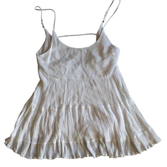 White Tank Sexy scoop neck 💯 cotton square back and lined​ - Picture 2 of 10